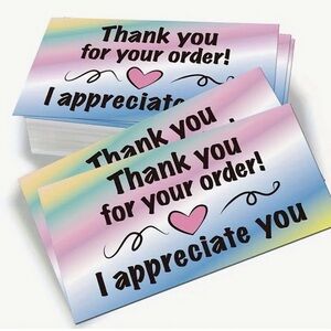 60 Pieces Mini Thank You cards for Customers Appreciation
